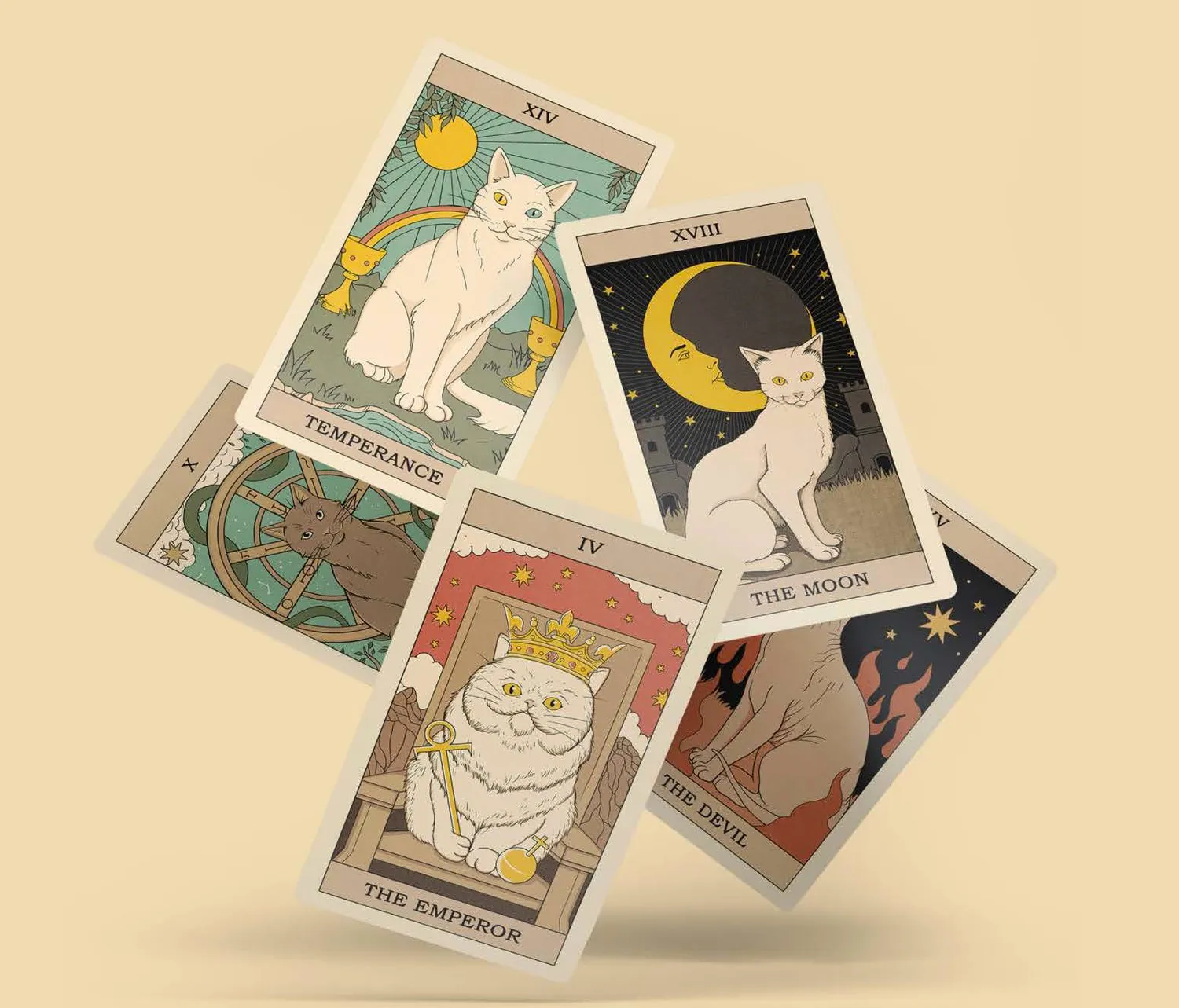 Cats Rule the Earth Tarot tarotkort 78 kort med guidebok