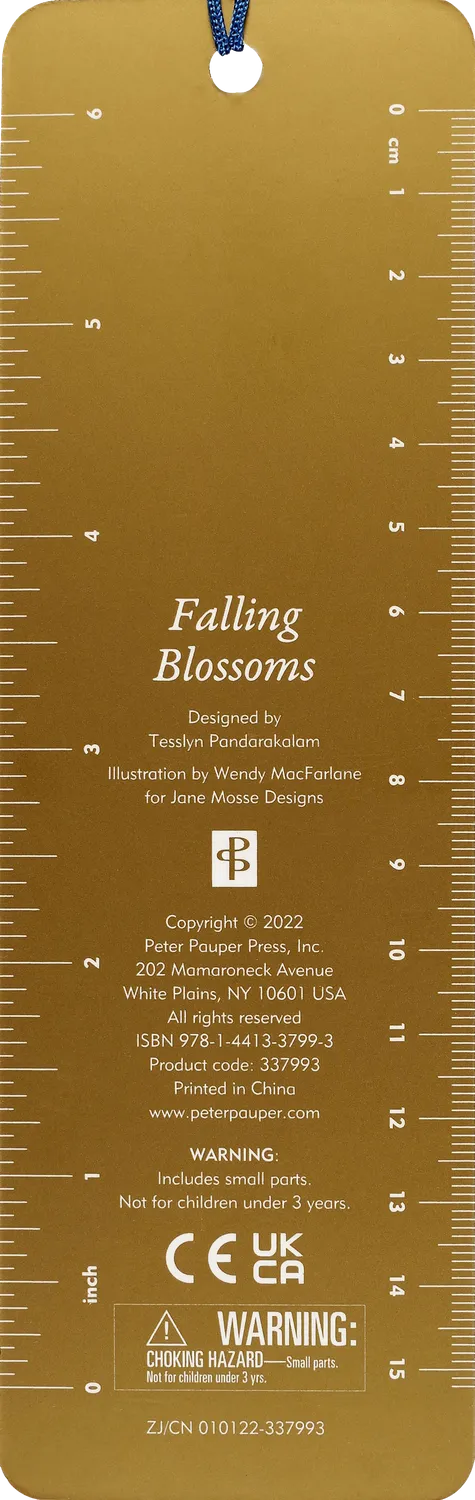 Peter Pauper Press Falling Blossoms bokmerke med perler
