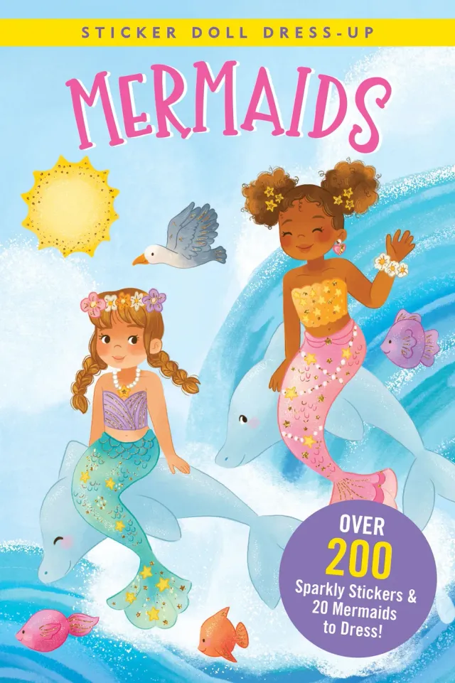 Peter Pauper Press Mermaids klistremerkebok 200 stk folie