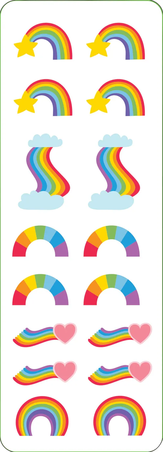 Peter Pauper Press Rainbow Sticker klistremerker 90 stk holografiske