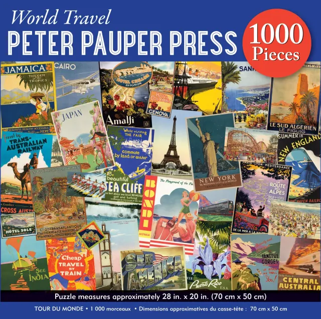 Peter Pauper Press World Travel puslespill 1000 brikker