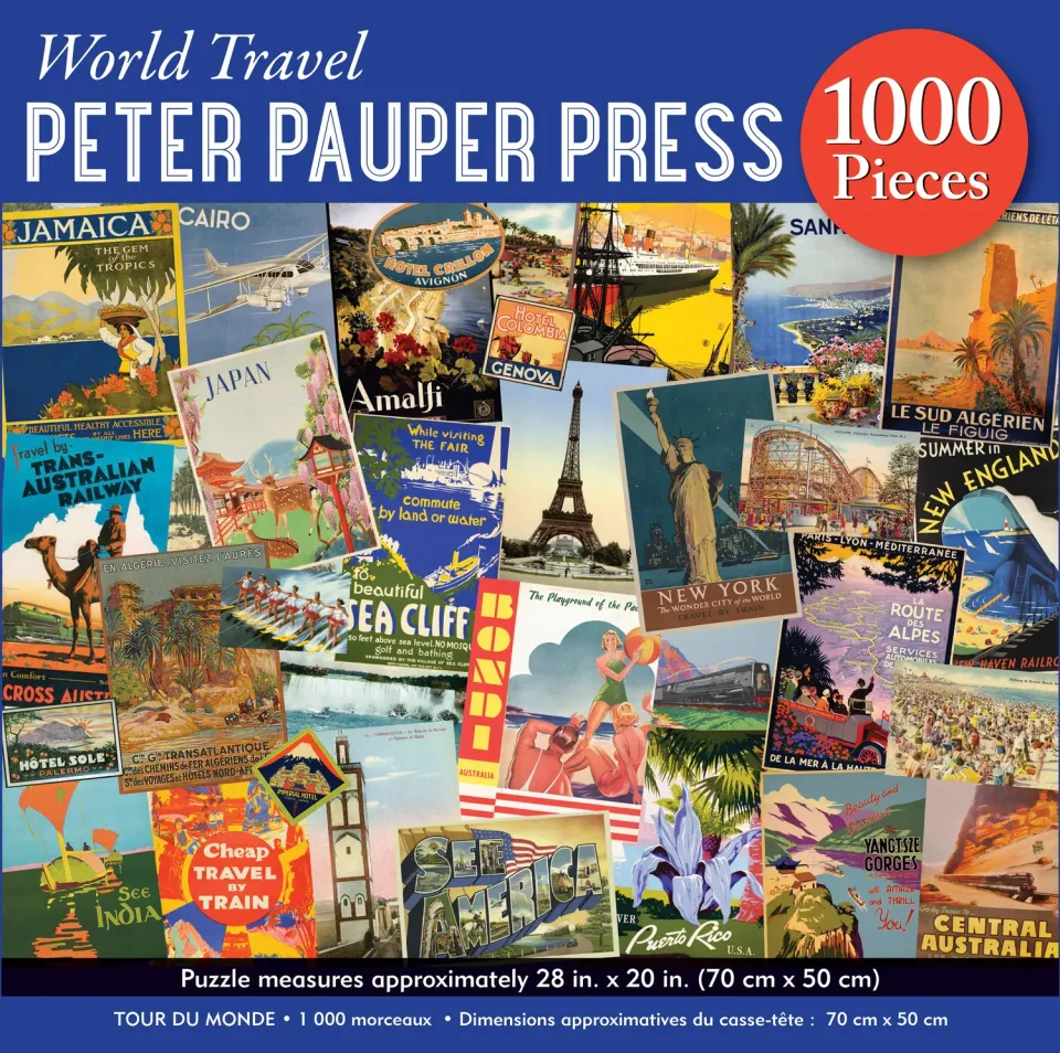 Peter Pauper Press World Travel puslespill 1000 brikker