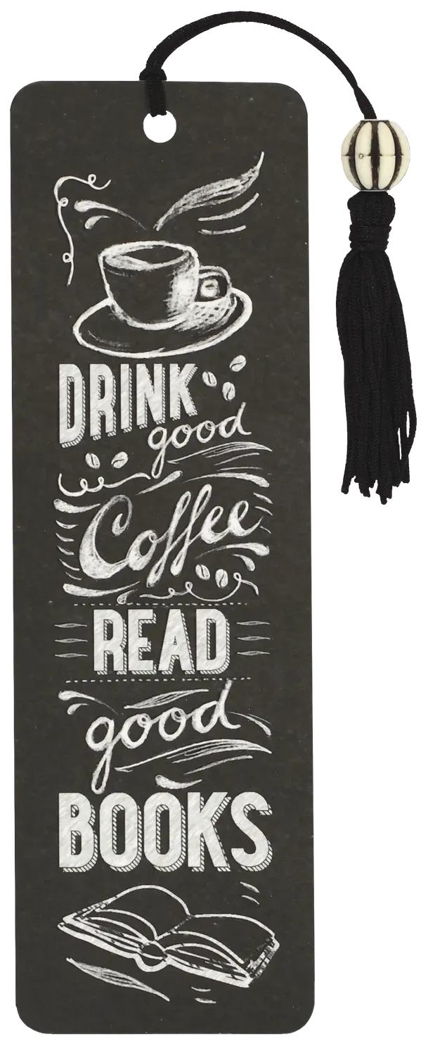 Peter Pauper Press Coffee & Books bokmerke svart