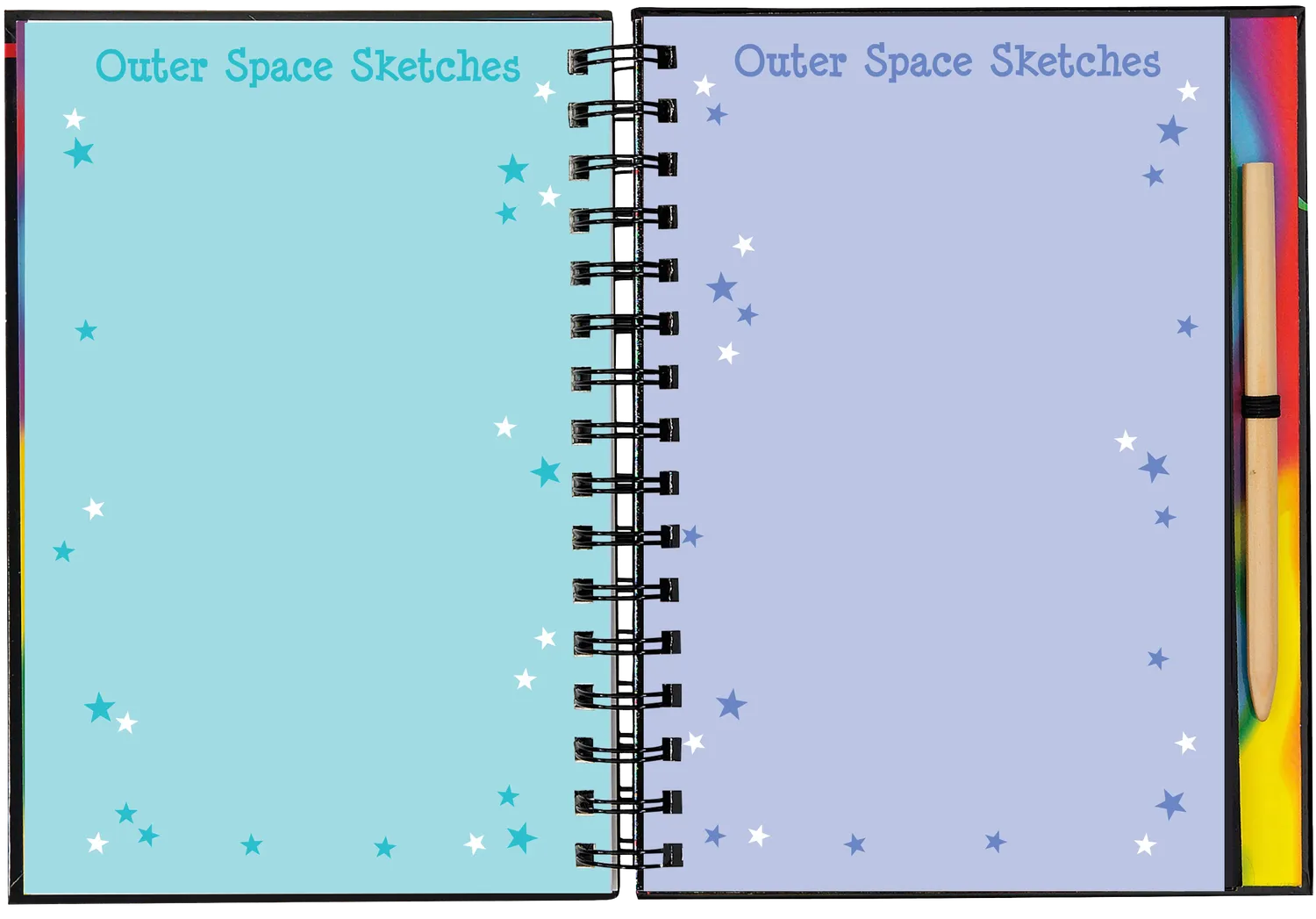 Peter Pauper Press Outer Space Scratch and Sketch skrapebok 5 år+