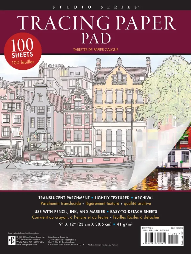 Peter Pauper Press Studio Series Tracing Paper Pad kalkeblokk 100 ark