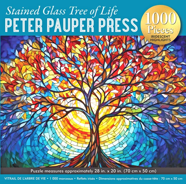 Peter Pauper Press Stained Glass Tree of Life puslespill 1000 brikker