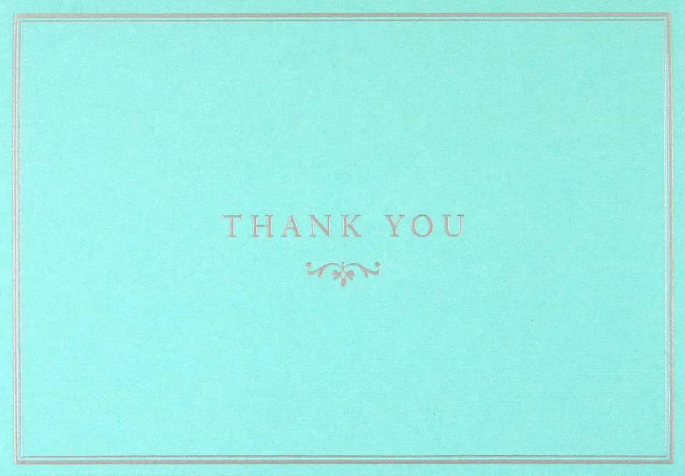 Peter Pauper Press Blue Elegance Thank You Notes takkekort 14-pk