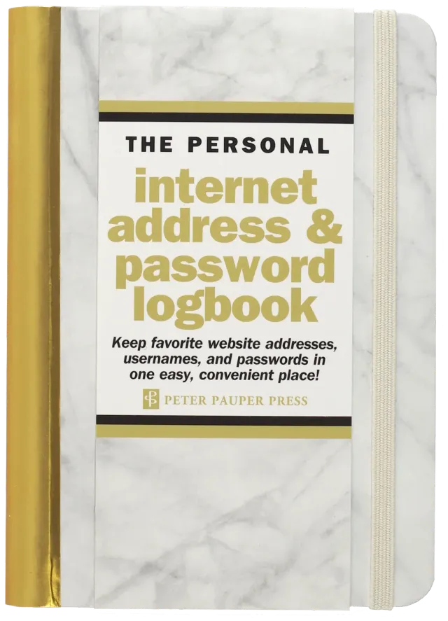 Peter Pauper Press Marble Password Logbook passordbok 144 sider