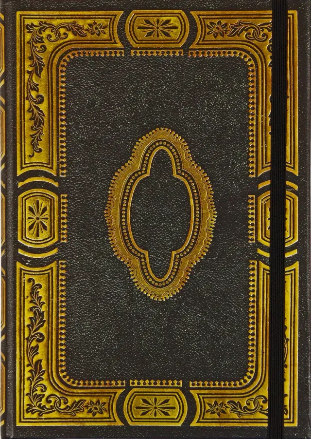 Peter Pauper Press Gilded Onyx journal linjert liten