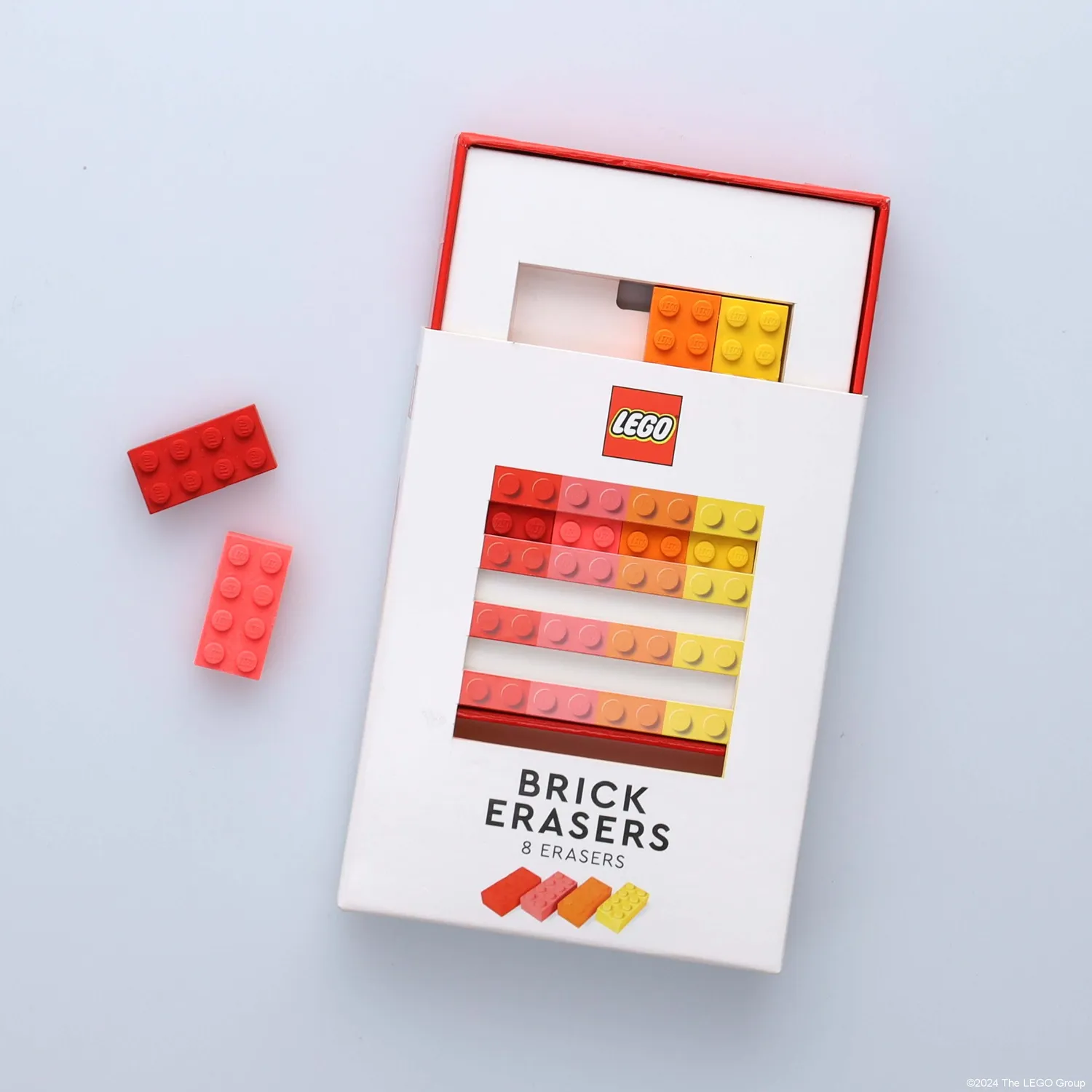 LEGO Brick Erasers viskelær 8-pak flerfarget