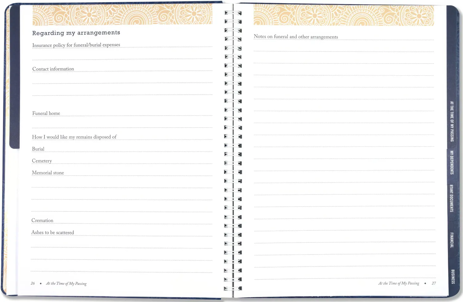 Peter Pauper Press Peace of Mind Planner innbundet organizer