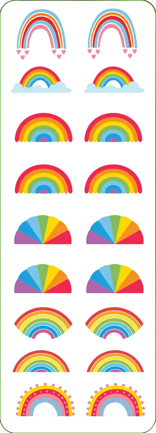 Peter Pauper Press Rainbow Sticker klistremerker 90 stk holografiske