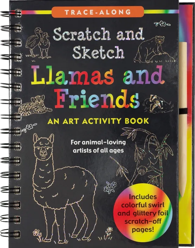 Peter Pauper Press Llamas and Friends skrapebok barn