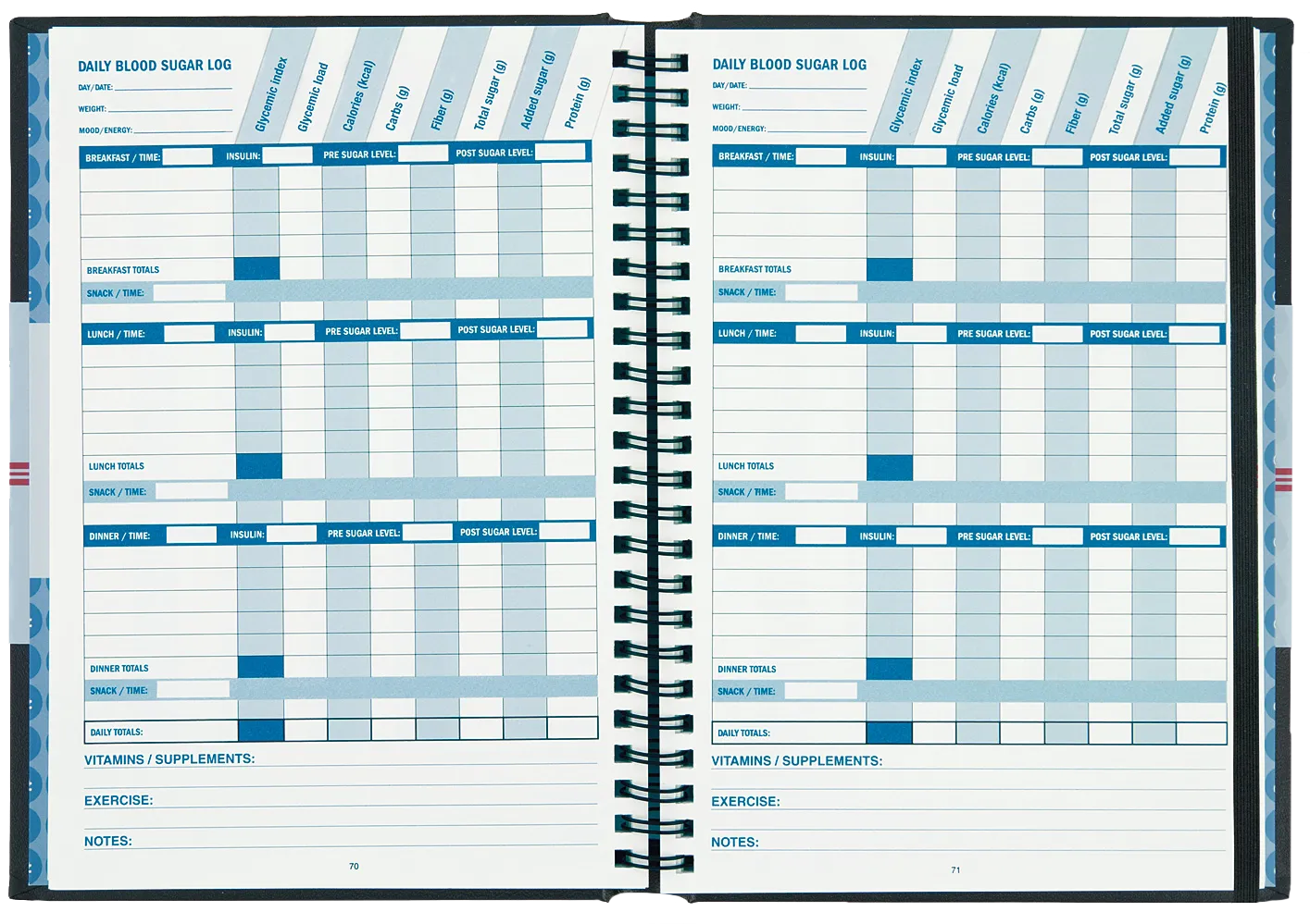 Peter Pauper Press Blood Sugar Logbook loggbok 144 sider