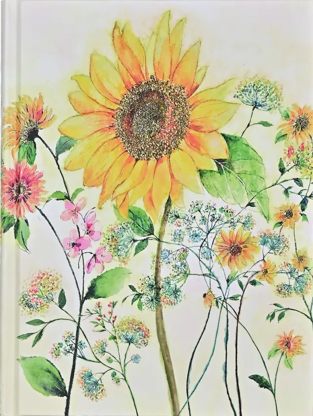 Peter Pauper Press Watercolor Sunflower journal linjert