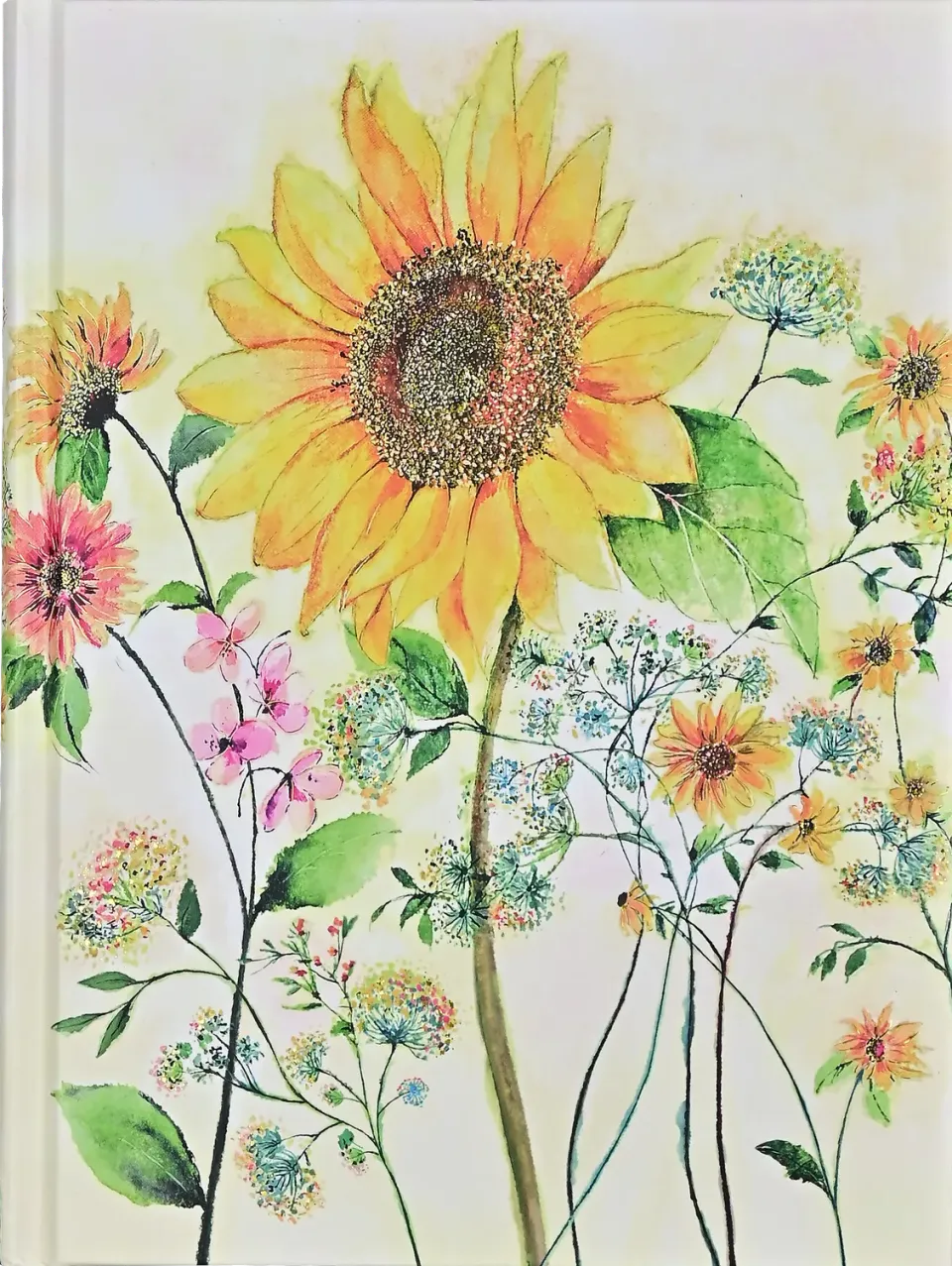 Peter Pauper Press Watercolor Sunflower journal linjert