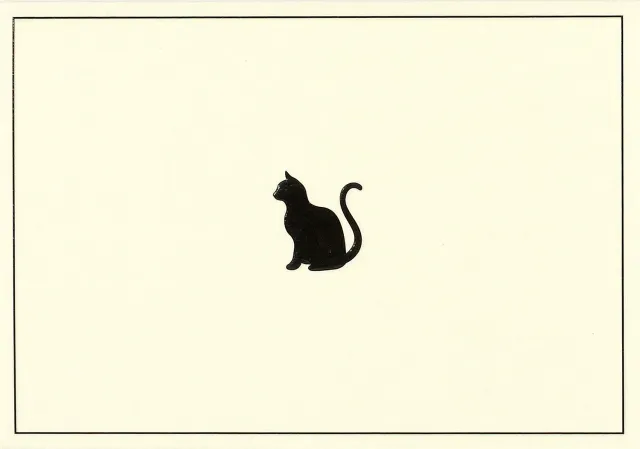 Peter Pauper Press Black Cat notatkort 14 stk preget