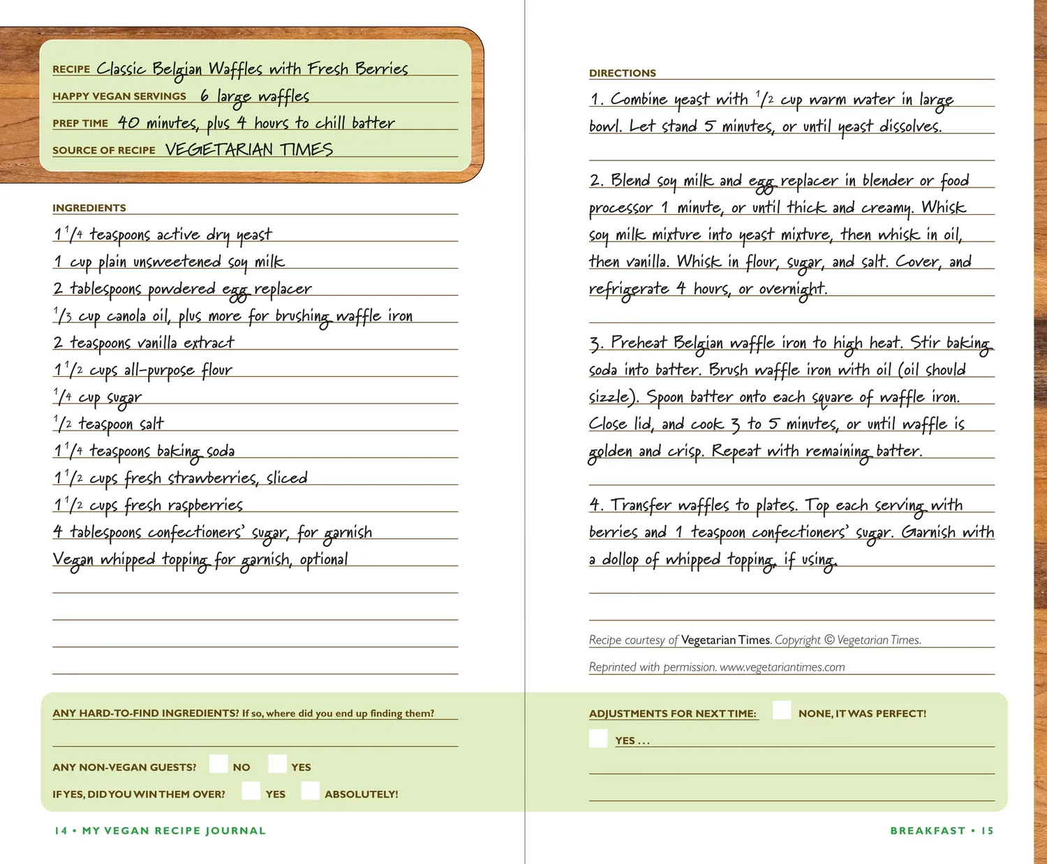 Peter Pauper Press My Vegan Recipe Journal oppskriftsbok