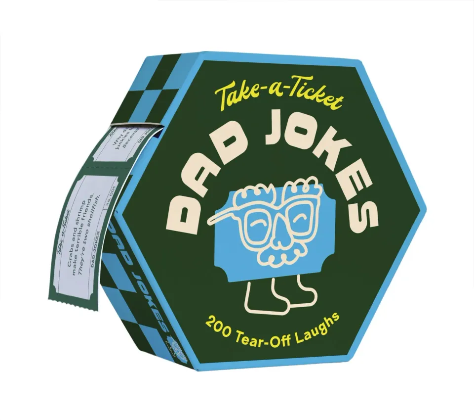 Chronicle Books Take-a-Ticket Dad Jokes 200 vitseske