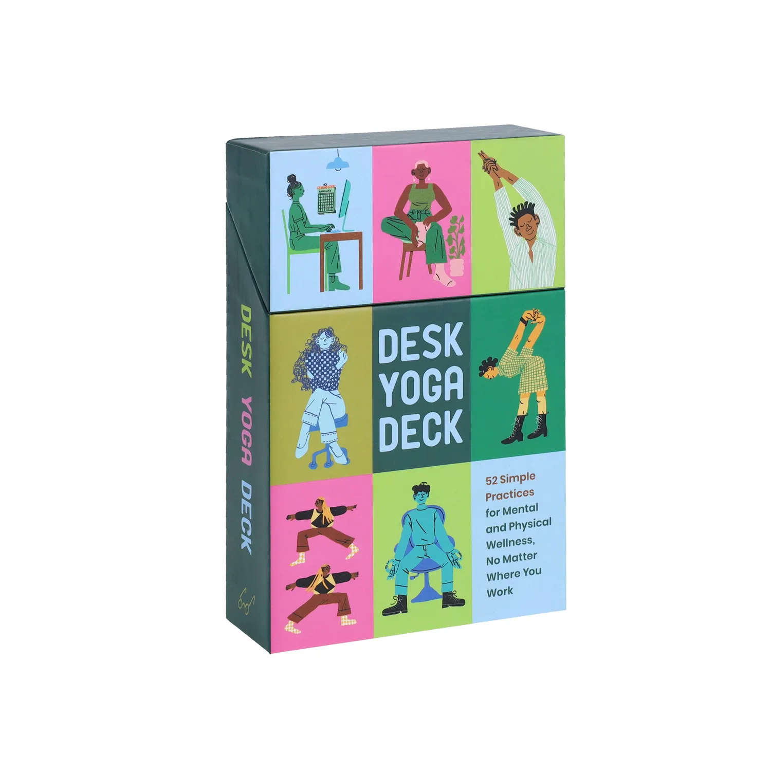 Chronicle Books Desk Yoga Deck kortstokk 52 øvelser ved pulten