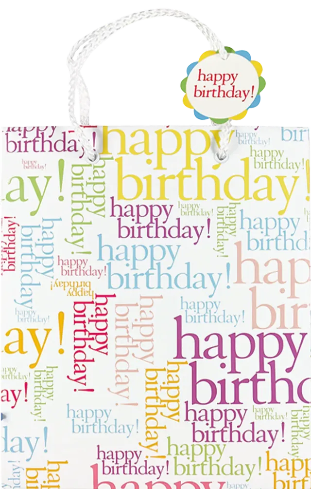 Peter Pauper Press Happy Birthday gavepose stor fargerik