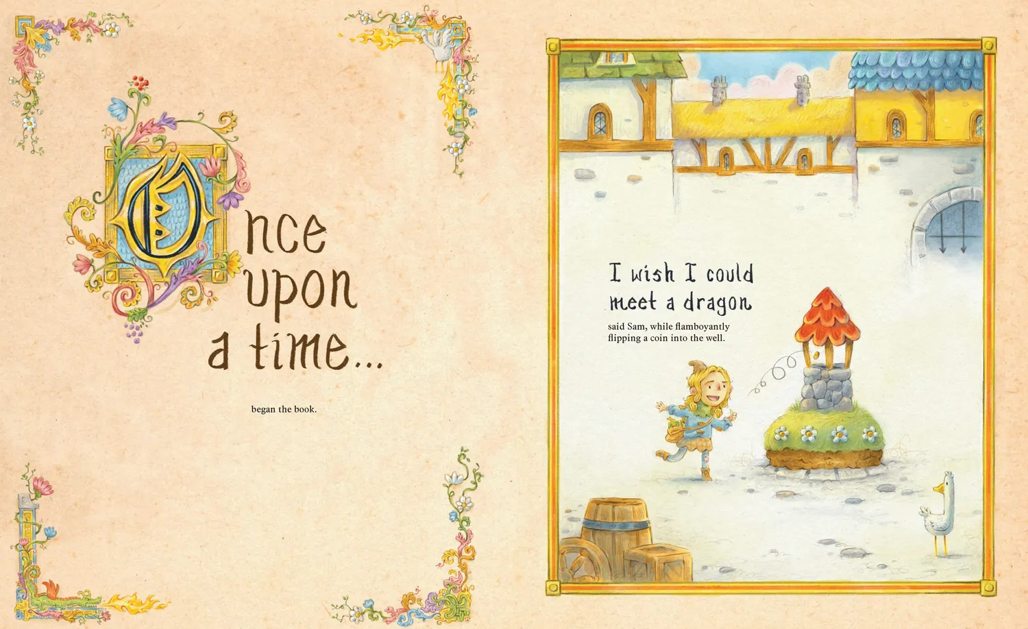 Chronicle Books There's a Dragon in the Well bildebok innbundet