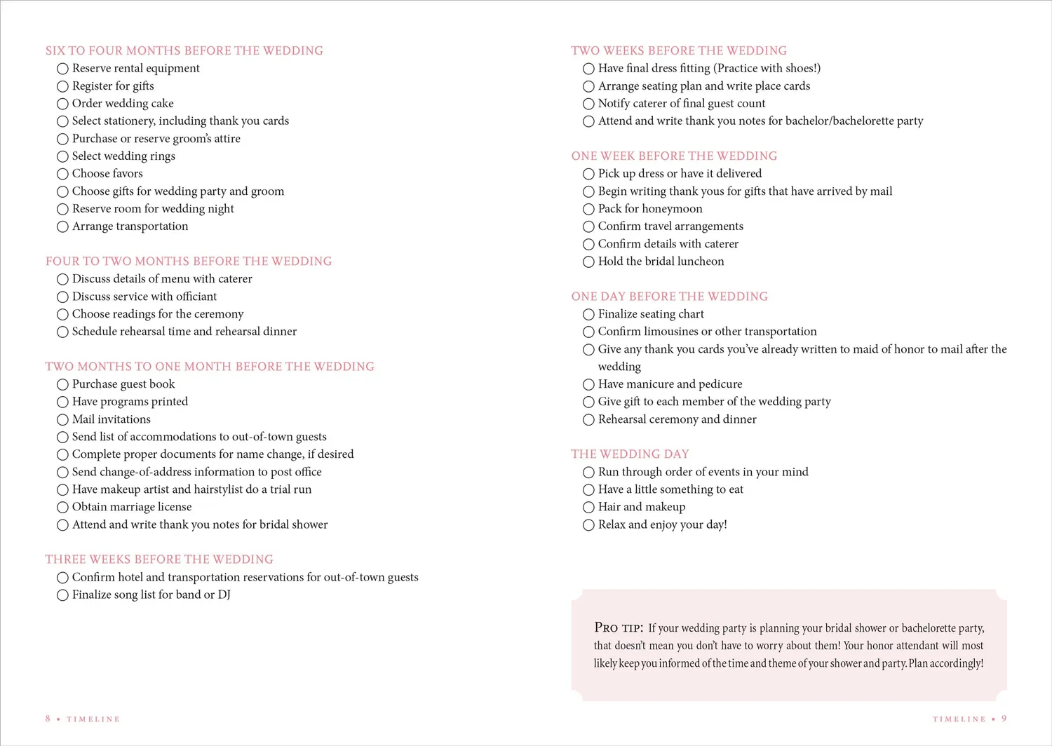 Peter Pauper Press The Wedding Planner Checklist bryllupsbok