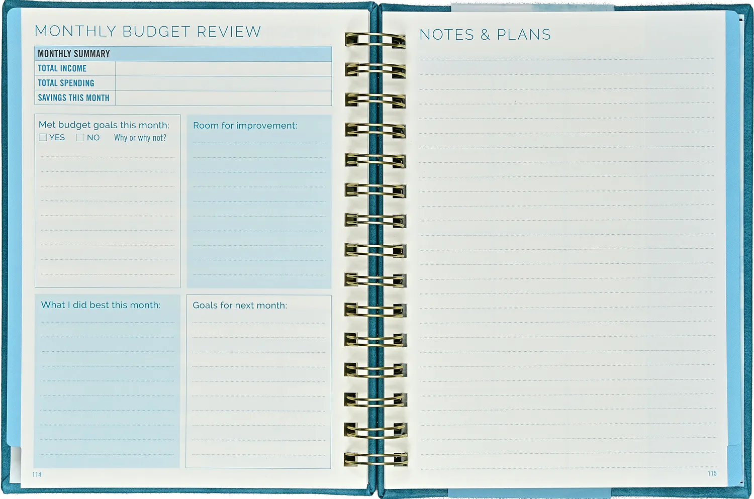 Peter Pauper Press Budget Planner budsjettbok udatert spiral
