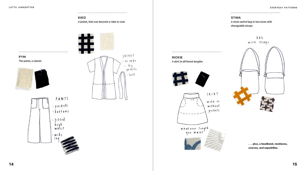 Abrams Lotta Jansdotter Everyday Patterns innbundet sybok