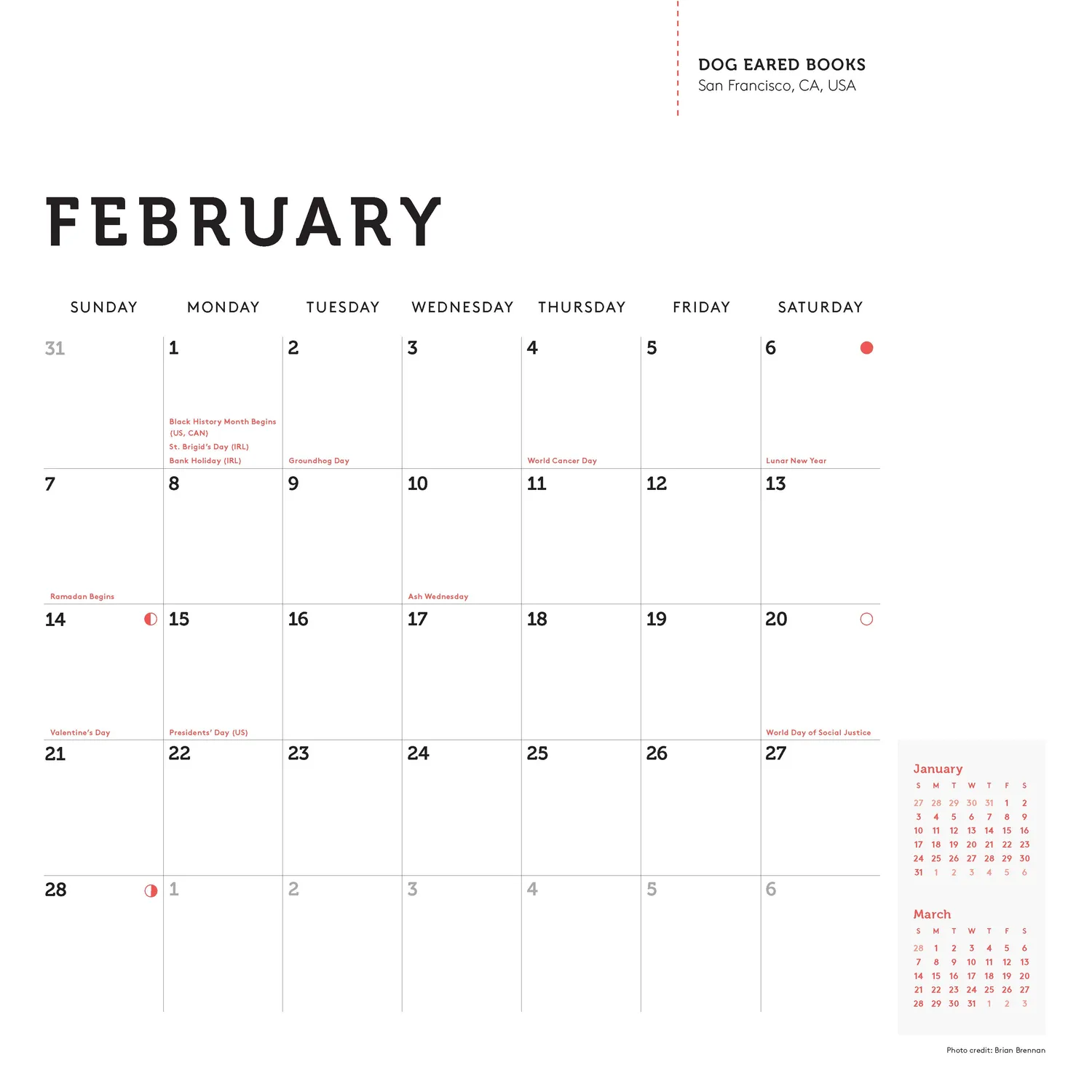 Abrams & Chronicle Books This Is My Bookstore veggkalender 2027