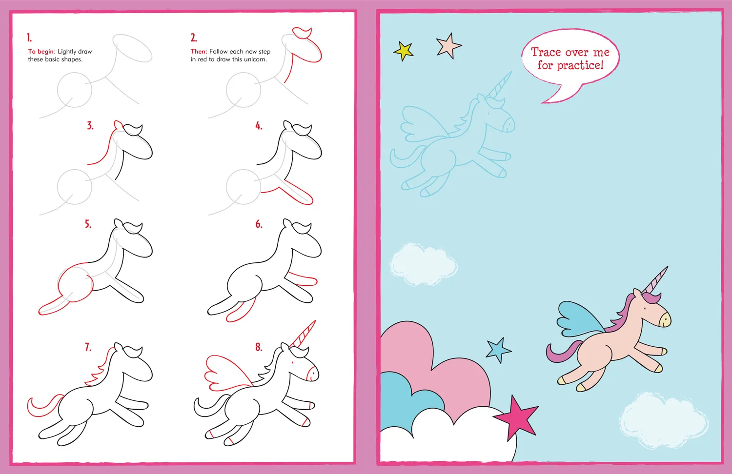 Peter Pauper Press Learn to Draw Unicorns Mermaids tegnebok barn magisk