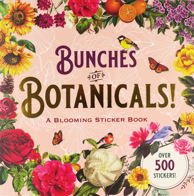 Peter Pauper Press Bunches of Botanicals klistremerkebok 500 merker