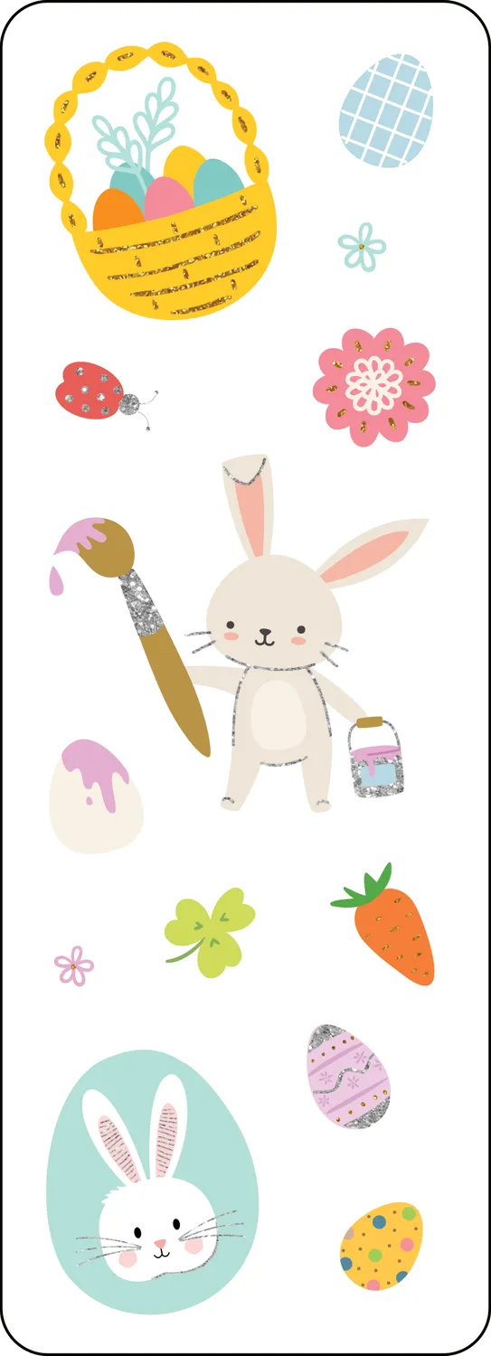 Peter Pauper Press Easter klistremerkesett 70 stk pastel