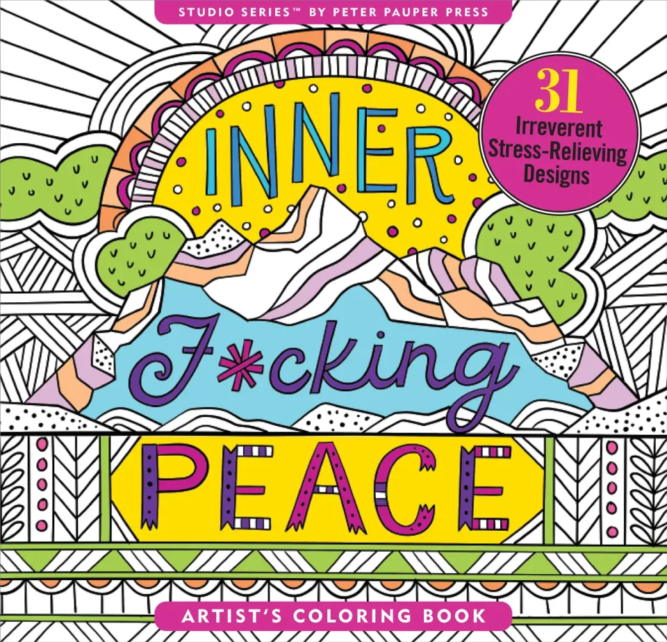 Peter Pauper Press Inner Fucking Peace fargeleggingsbok voksen