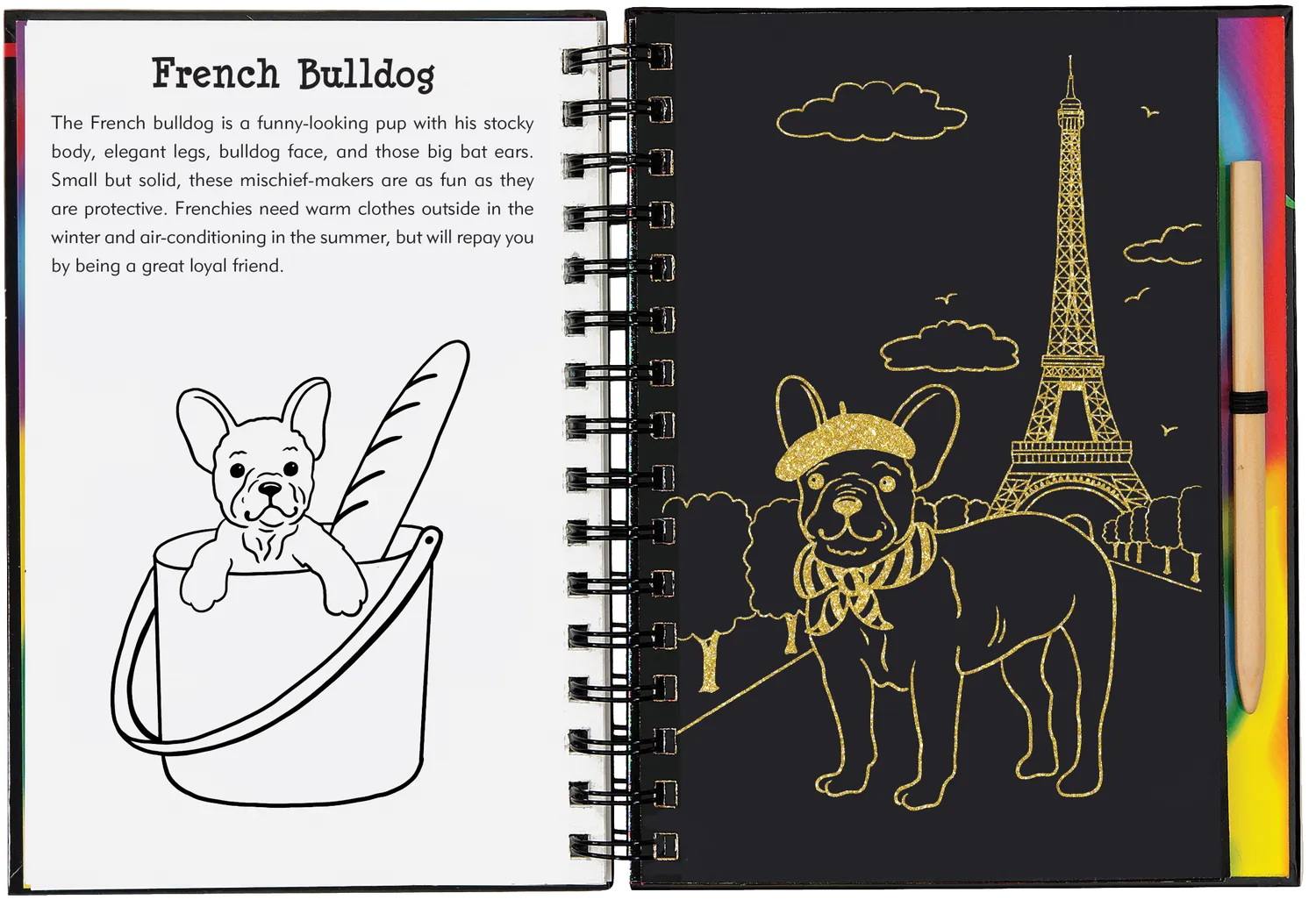 Peter Pauper Press Puppies Scratch and Sketch skrapebok