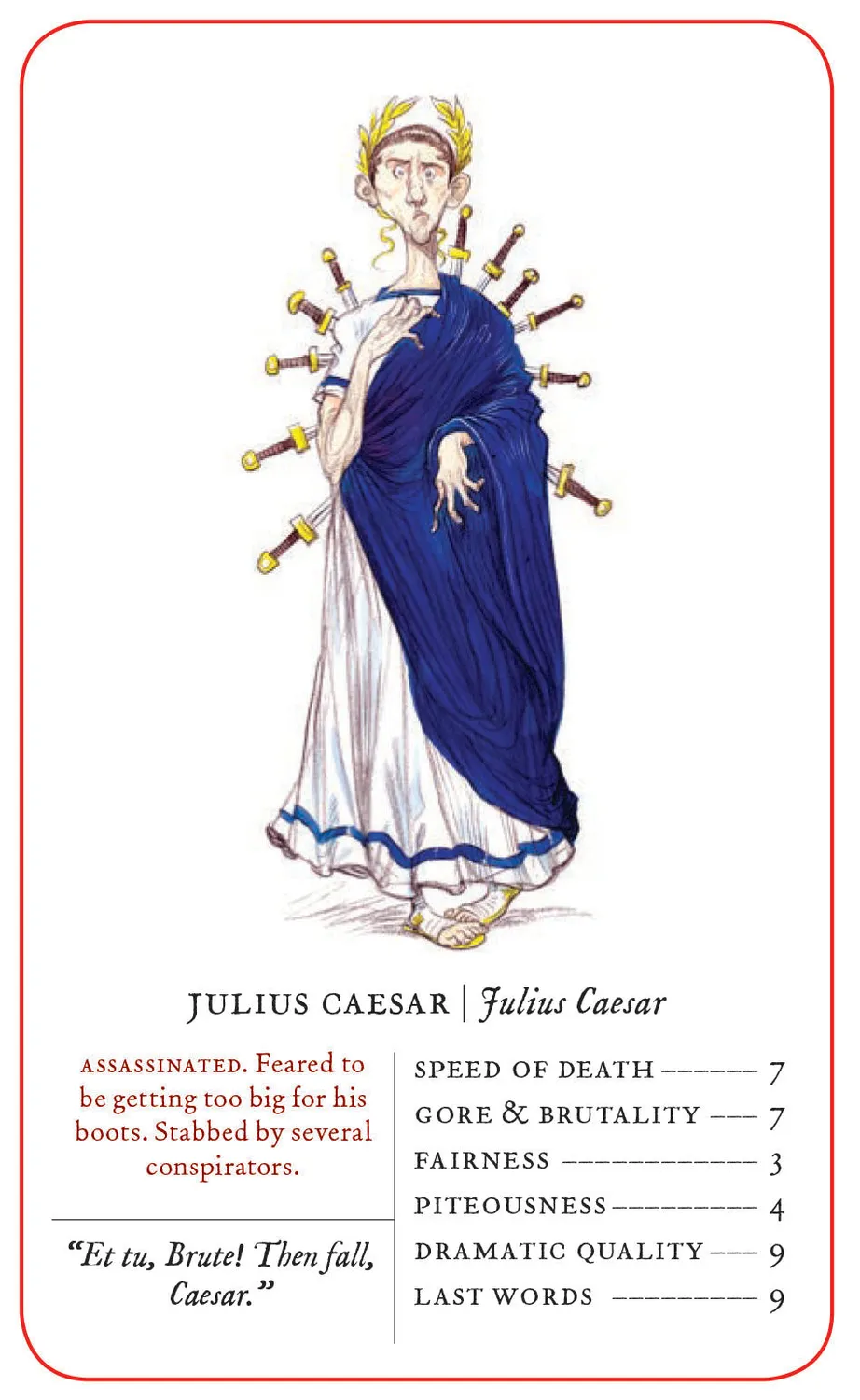 Abrams and Chronicle Great Shakespearean Deaths Card Game kortspill humor