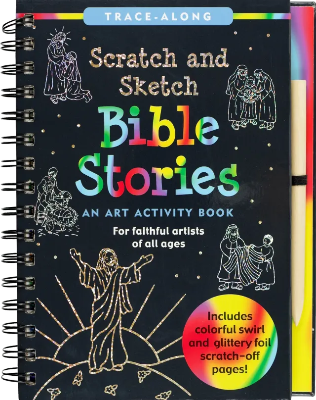 Peter Pauper Press Bible Stories Scratch and Sketch skrapebok for barn