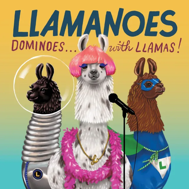 Abrams Llamanoes Dominoes with Llamas spill dominoeske