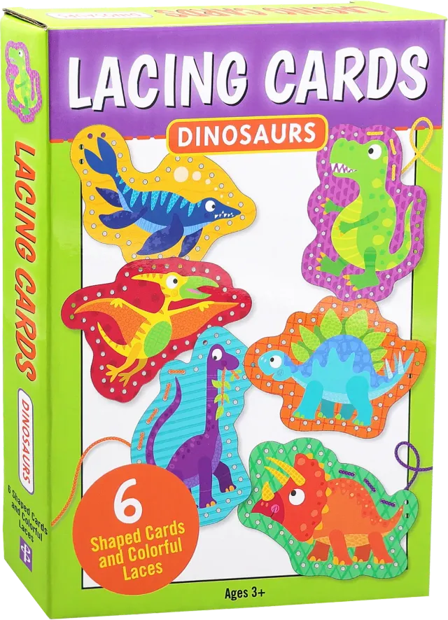 Peter Pauper Press Dinosaurs lissesett 6 kort med snor