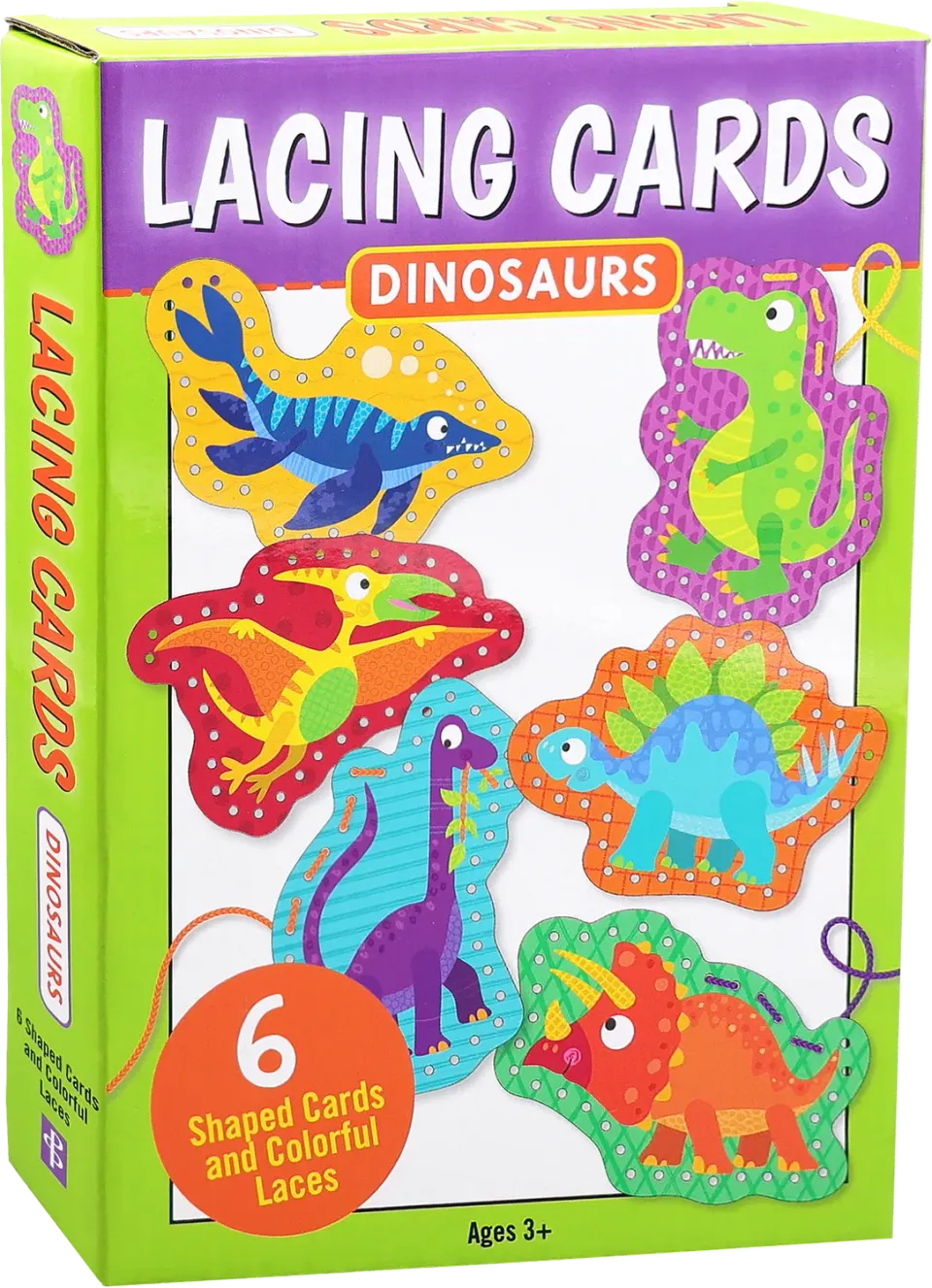 Peter Pauper Press Dinosaurs lissesett 6 kort med snor