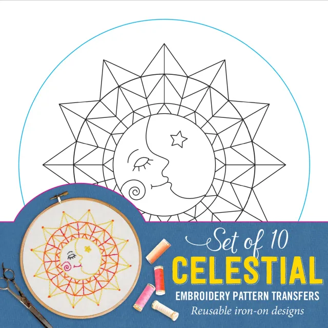 Peter Pauper Press Celestial broderimønster 10 stk