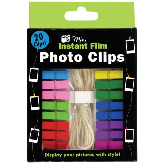 Peter Pauper Press Multicolor Instant Film fotoklemmer 20-pk farget