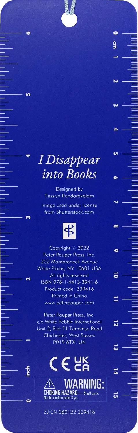 Peter Pauper Press I Disappear into Books bokmerke med perledusk