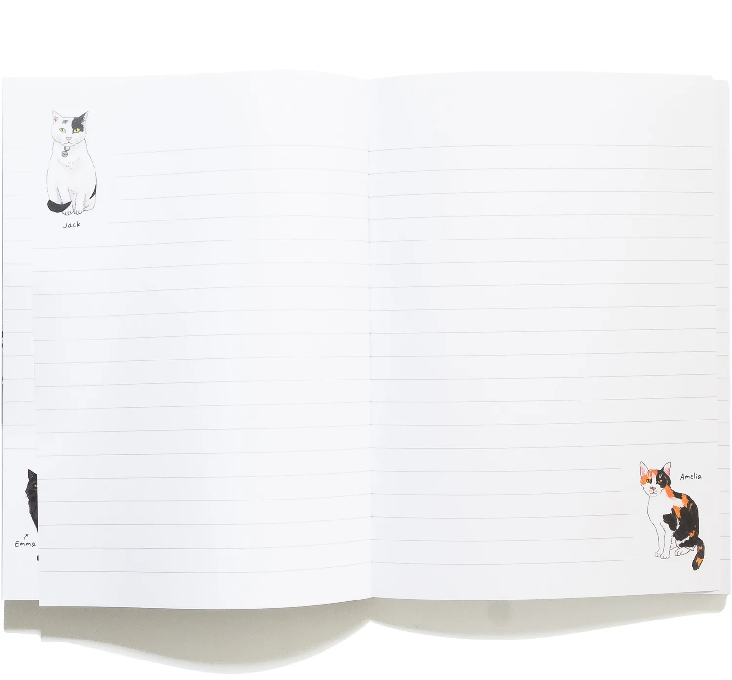 Bibliophile Bookstore Cats flexi journal notatbok katter