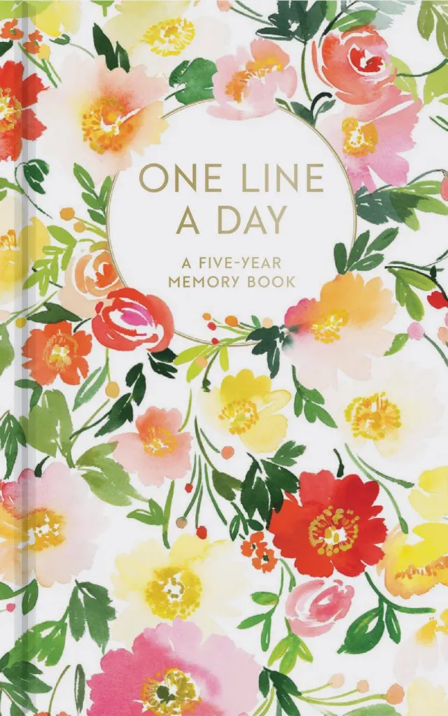 Abrams and Chronicle Floral One Line a Day minnebok 5 år blomster