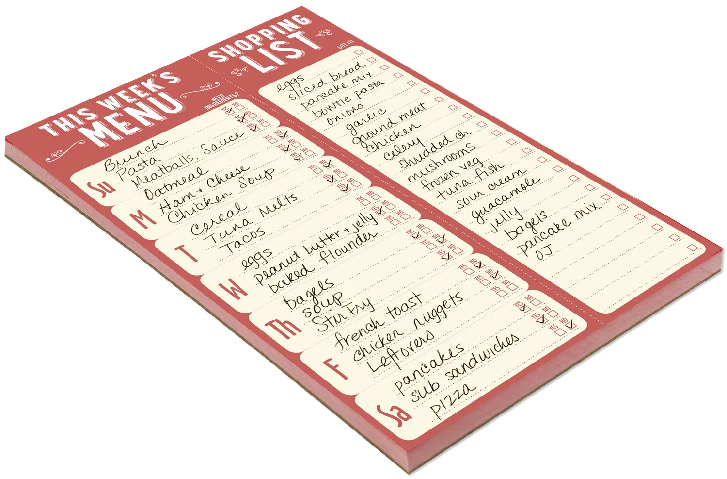 Peter Pauper Press This Week's Menu notatblokk 60 ark ukemeny