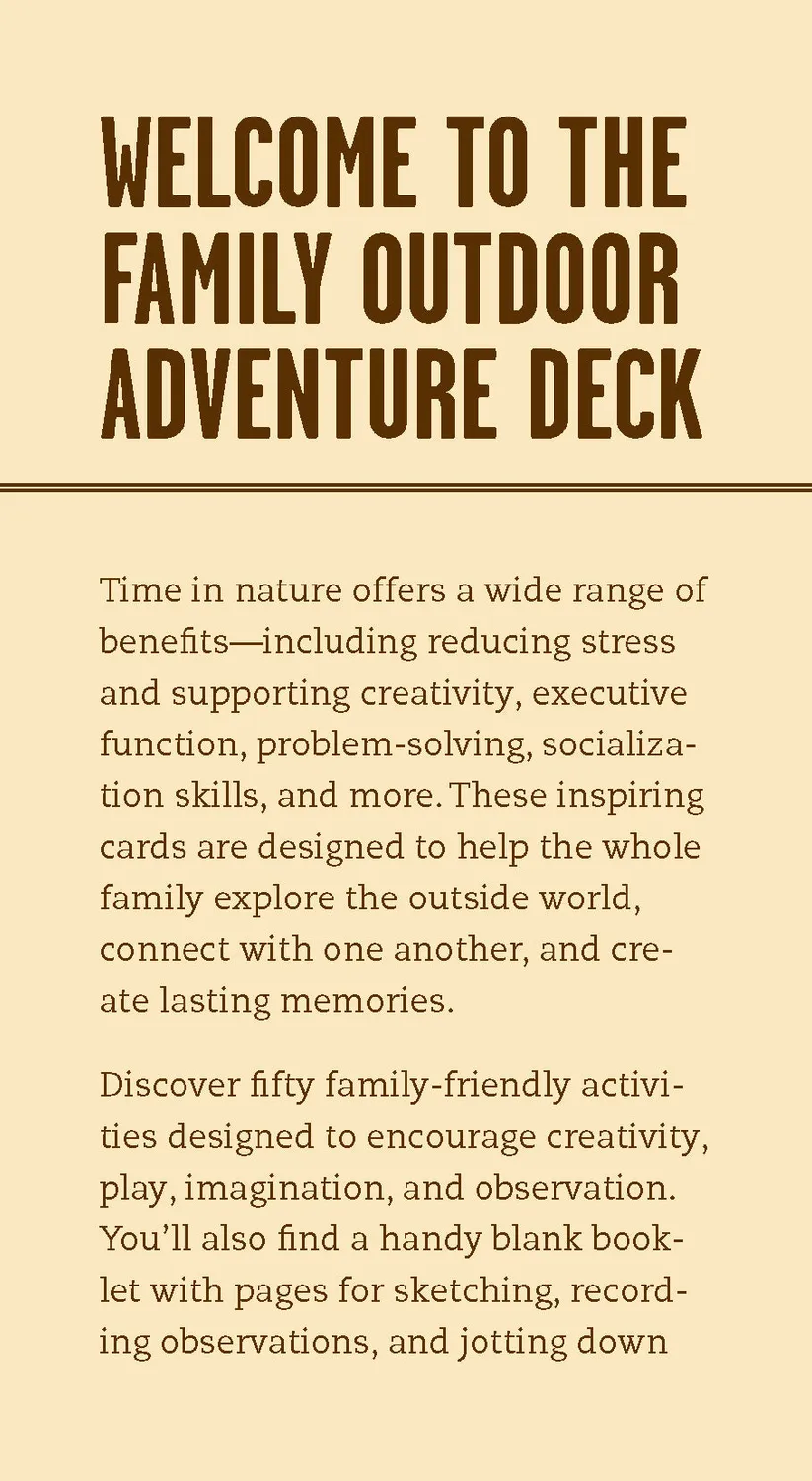 Abrams & Chronicle Books Family Outdoor Adventure Deck aktivitetskort 50 natur