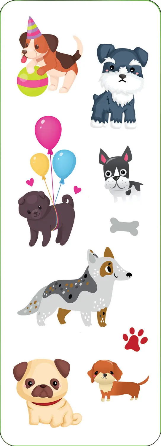 Peter Pauper Press Puppies klistremerkesett 65 stk hunde