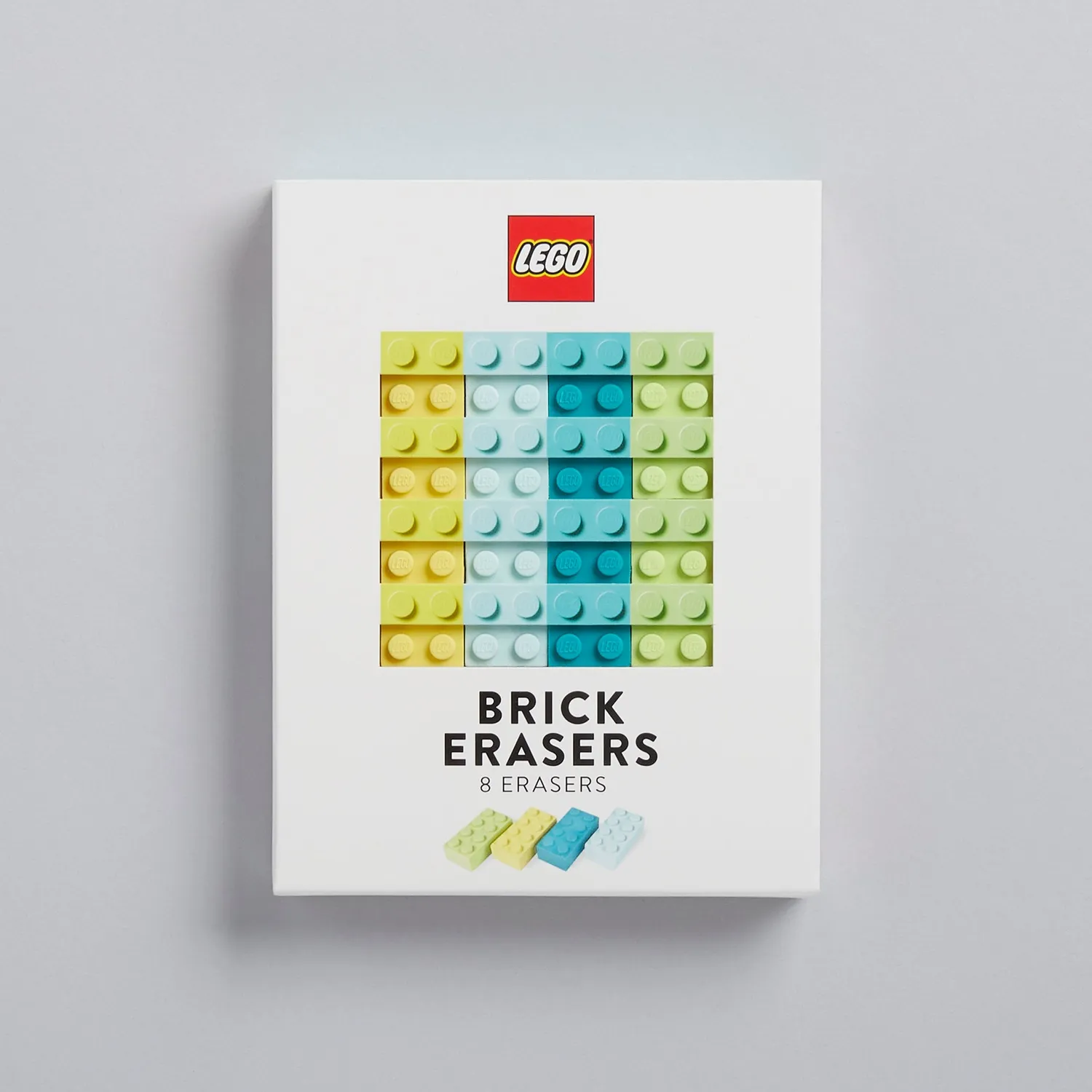 LEGO Brick viskelær 8-pakning 4 farger