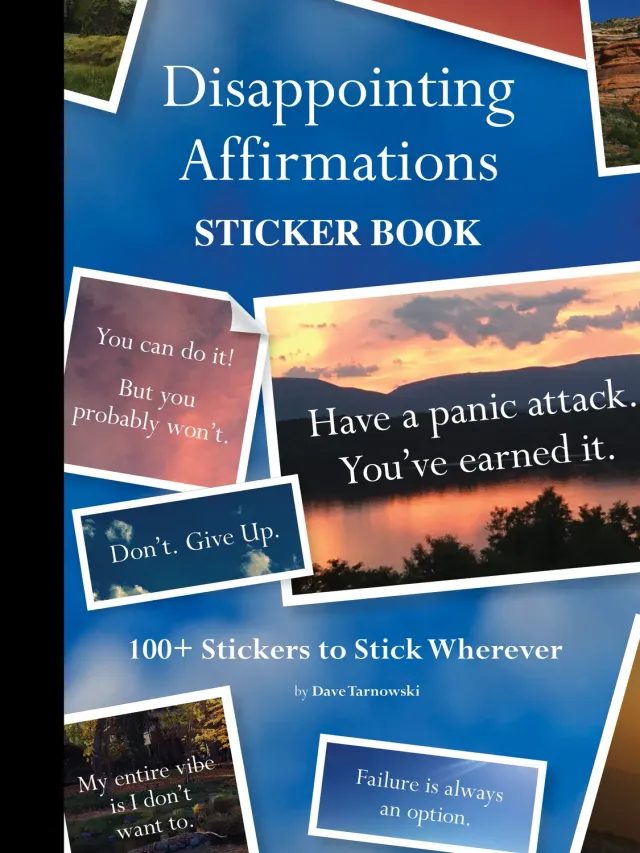 Chronicle Books Disappointing Affirmations klistremerkebok 100+ stk humor
